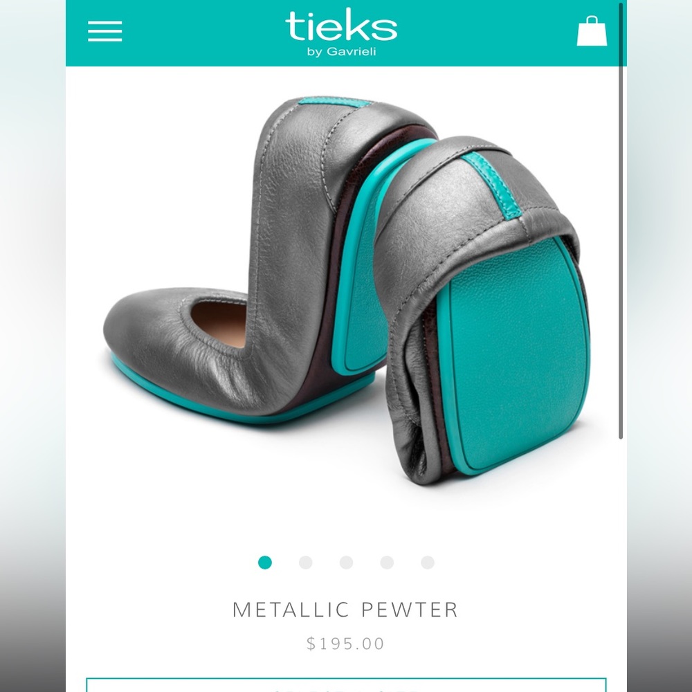 Tieks Pewter Flats - Picture 2 of 13